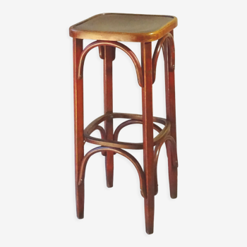 Fischel bar stool 1930, square, wooden seat