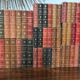 Front of fake leather books for bookcase