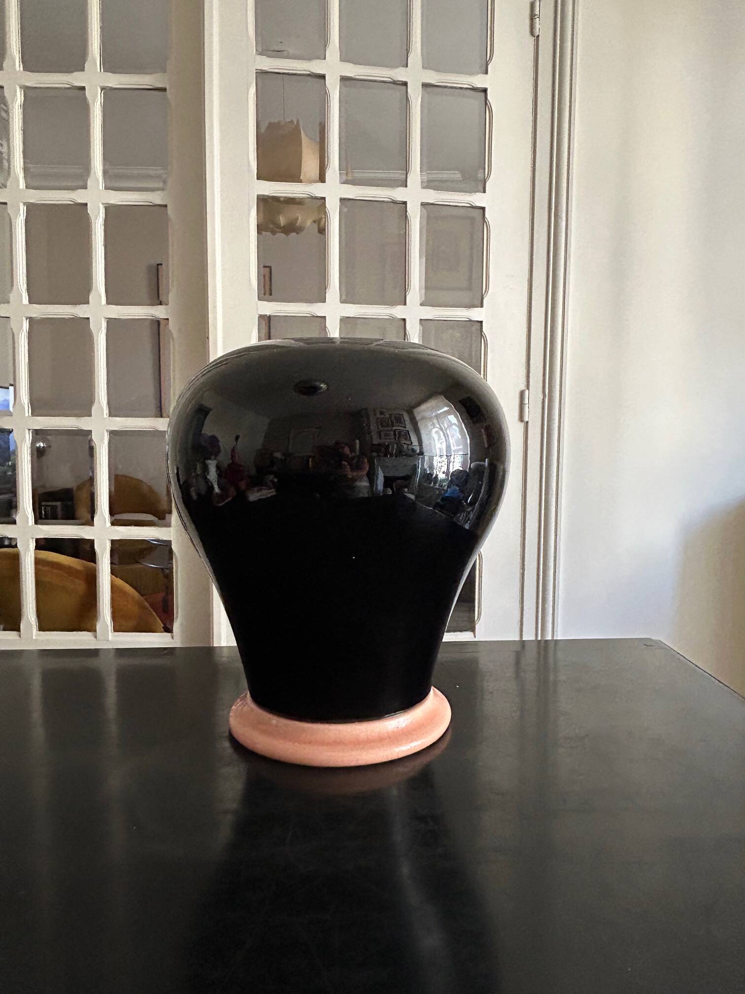 large glazed ceramic vase