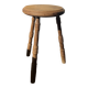 Vintage stool in raw wood