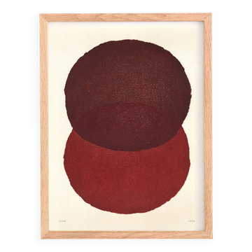 Peinture abstraite sur papier signée Eawy
