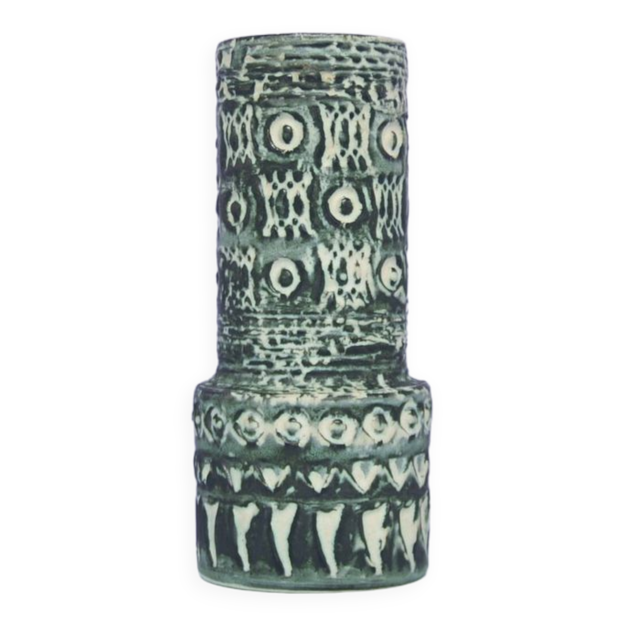 vintage green & beige West Germany vase Spara