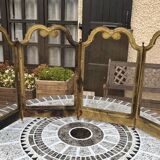 Old brass fireplace screen