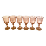 Rosaline white wine glasses - Luminarc - Arcoroc - vintage