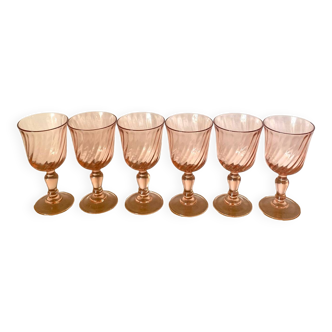 Rosaline white wine glasses - Luminarc - Arcoroc - vintage