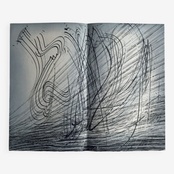 Hans hartung, gm 1973-10 / élégie des alizés pl. ii, 1978 (rmm 370). eau-forte signée au crayon