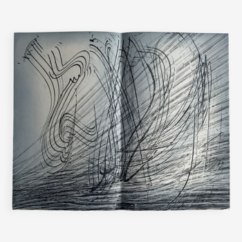Hans hartung, gm 1973-10 / elegy of the trade winds pl. ii, 1978 (rmm 370). etching signed in pencil