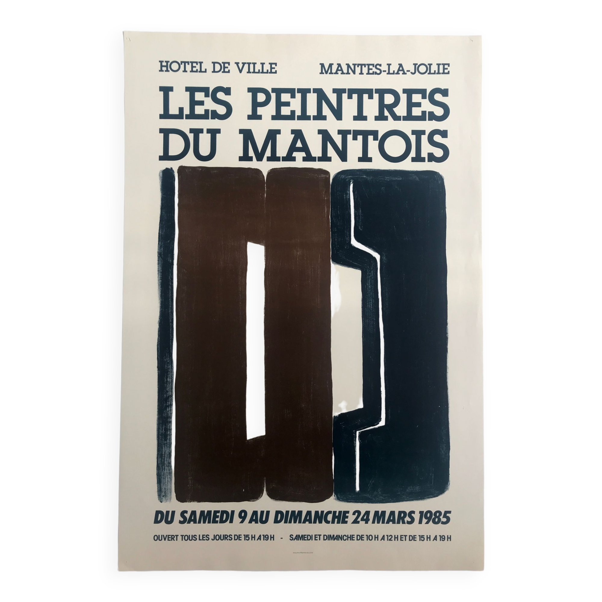 Original color poster Les peintres du Mantois, 1985