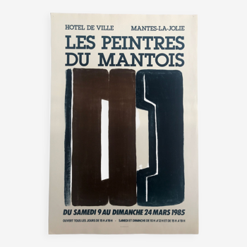 Original color poster Les peintres du Mantois, 1985