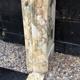 Louis XV style fireplace in purple breccia marble, circa 1880