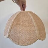 Pair of vintage rattan lampshades
