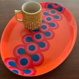 Guzzini orange plate, Ornella Noorda, 1970 design