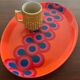 Guzzini orange plate, Ornella Noorda, 1970 design
