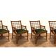 Set of 4 varnished wicker chairs by Roche Bobois from the 1970s.