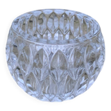 Chic and transparent decorative glass candle. Old vintage for candle or candle holder