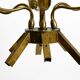 50s brass chandelier with white and transparent Murano glasses Franco Luce