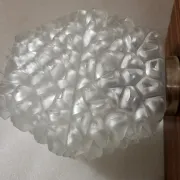 Set of 3 Temde Leuchten wall lights, Teck and frosted glass, 1950-60.