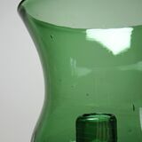 Large vintage green blown glass lantern, 1960s-70s.