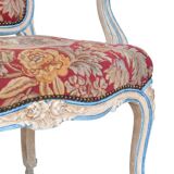 Pair of Louis XV style cabriolet armchairs