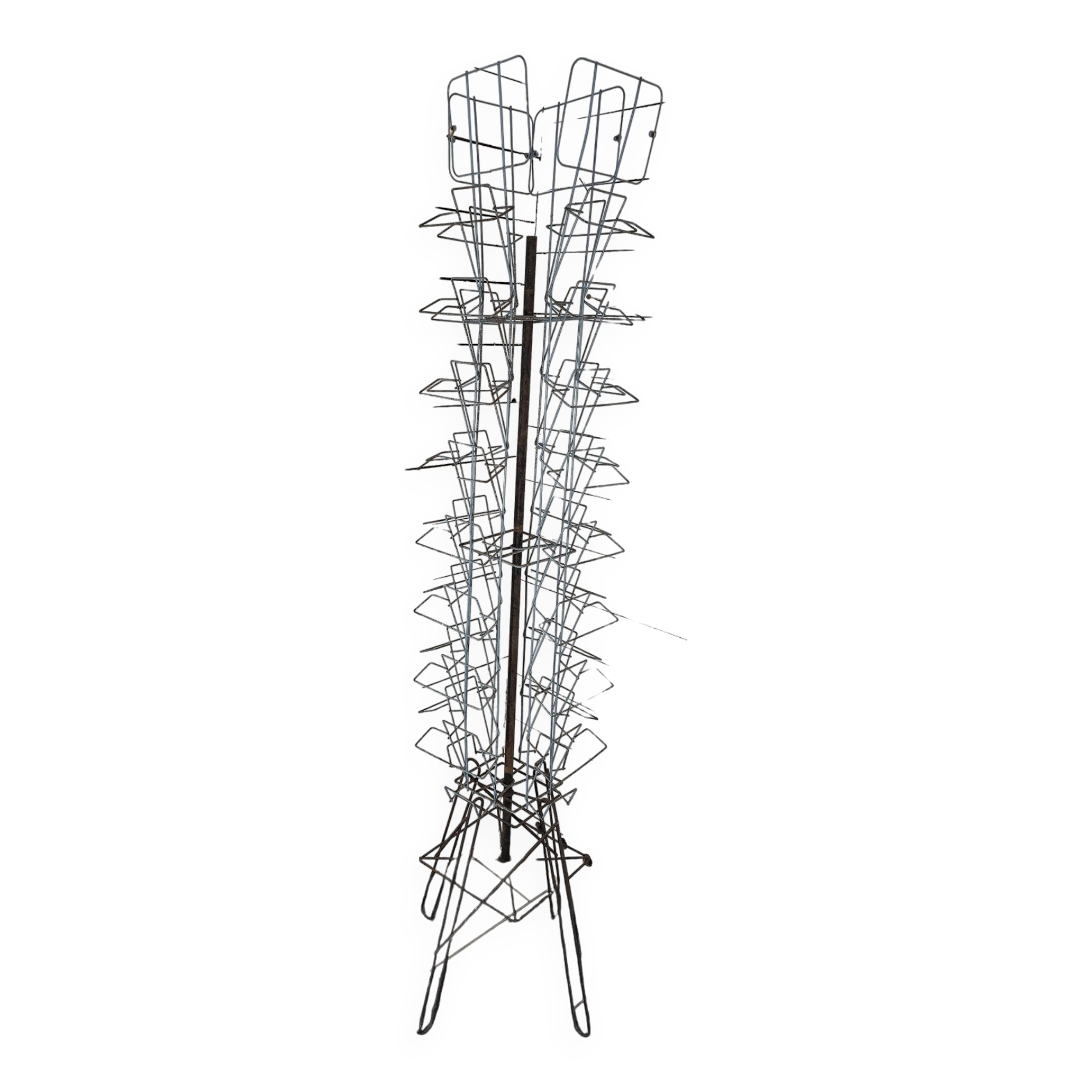Wrought iron card holder on a stand