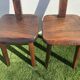 Paire de chaises rustiques en T, orme massif Aranjou,