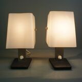 Set of 2 vintage Plexiglas luminaires