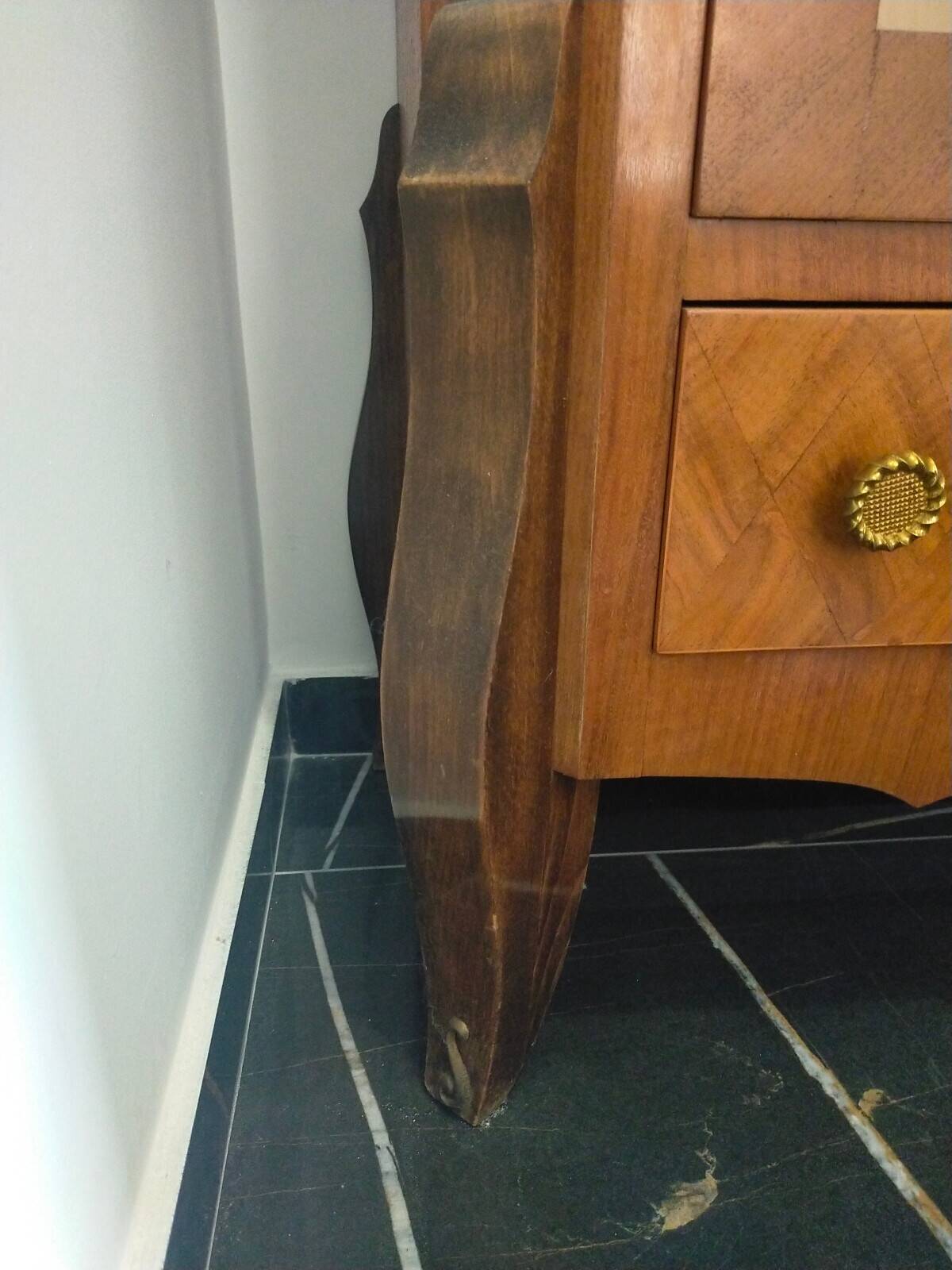 Vitrine vintage en placage de palissandre