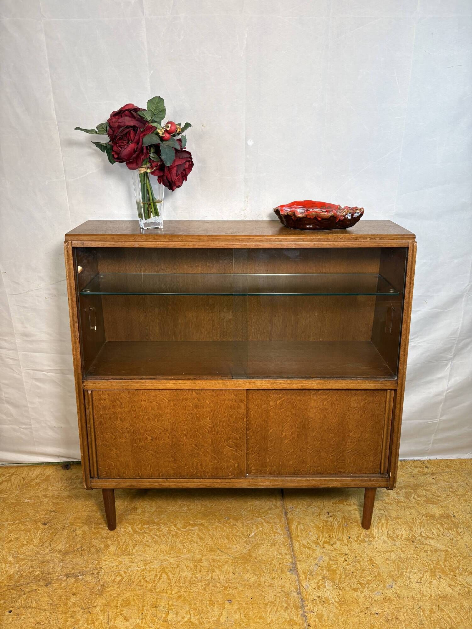Mid-Century Retro Vintage Oak Display Cabinet by G Plan – Brandon Range   C