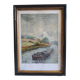 Painting signed on paper framed under glass