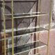 Shelf faux bamboo gold metal