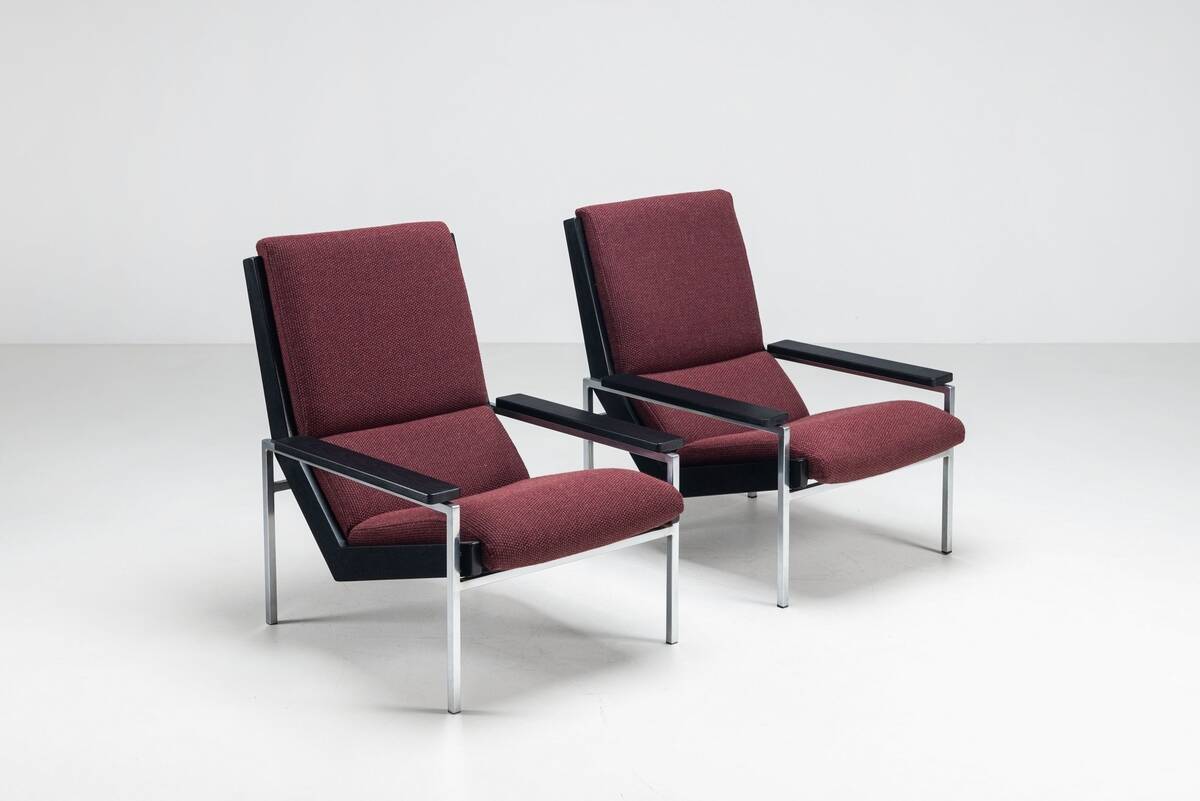 Rob Parry pair of Lotus lounge chairs Gelderland Netherlands 1960
