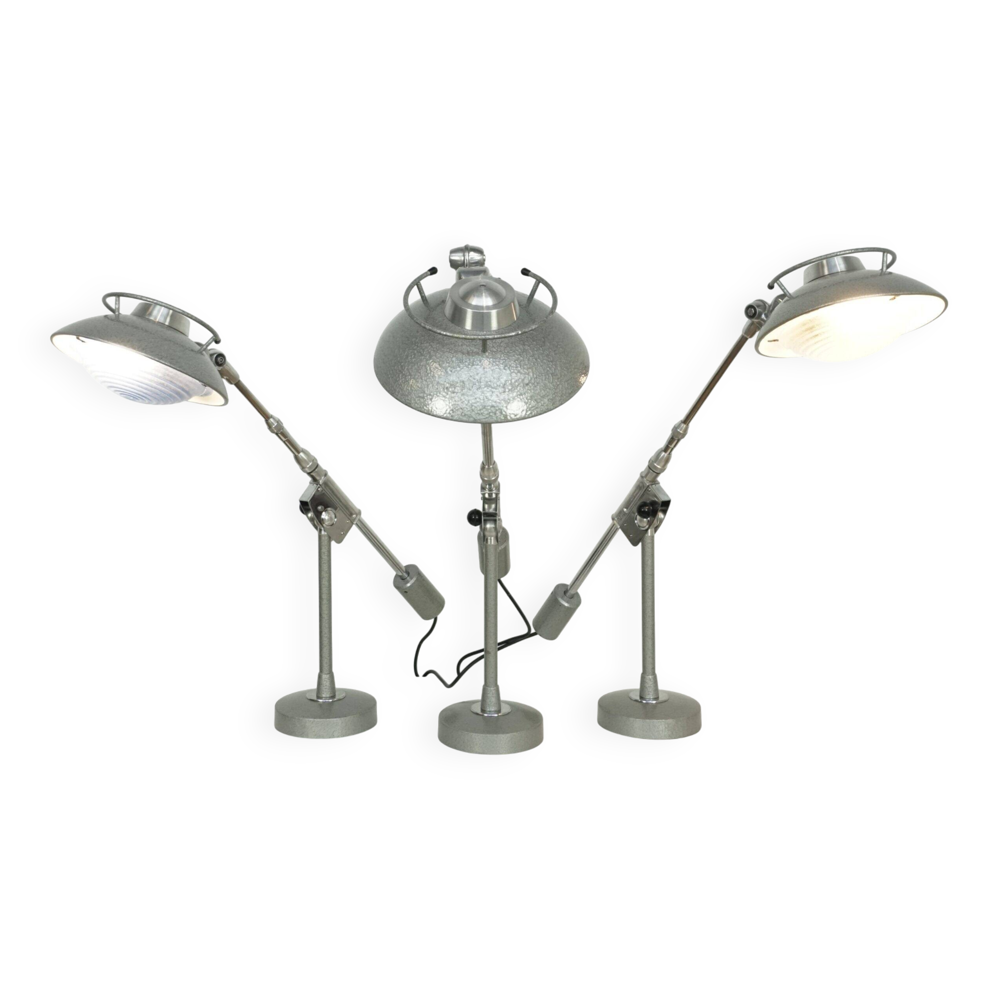 Fully adjustable Ferdinand Solere desk lamps