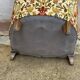 Fauteuil velours fleuri