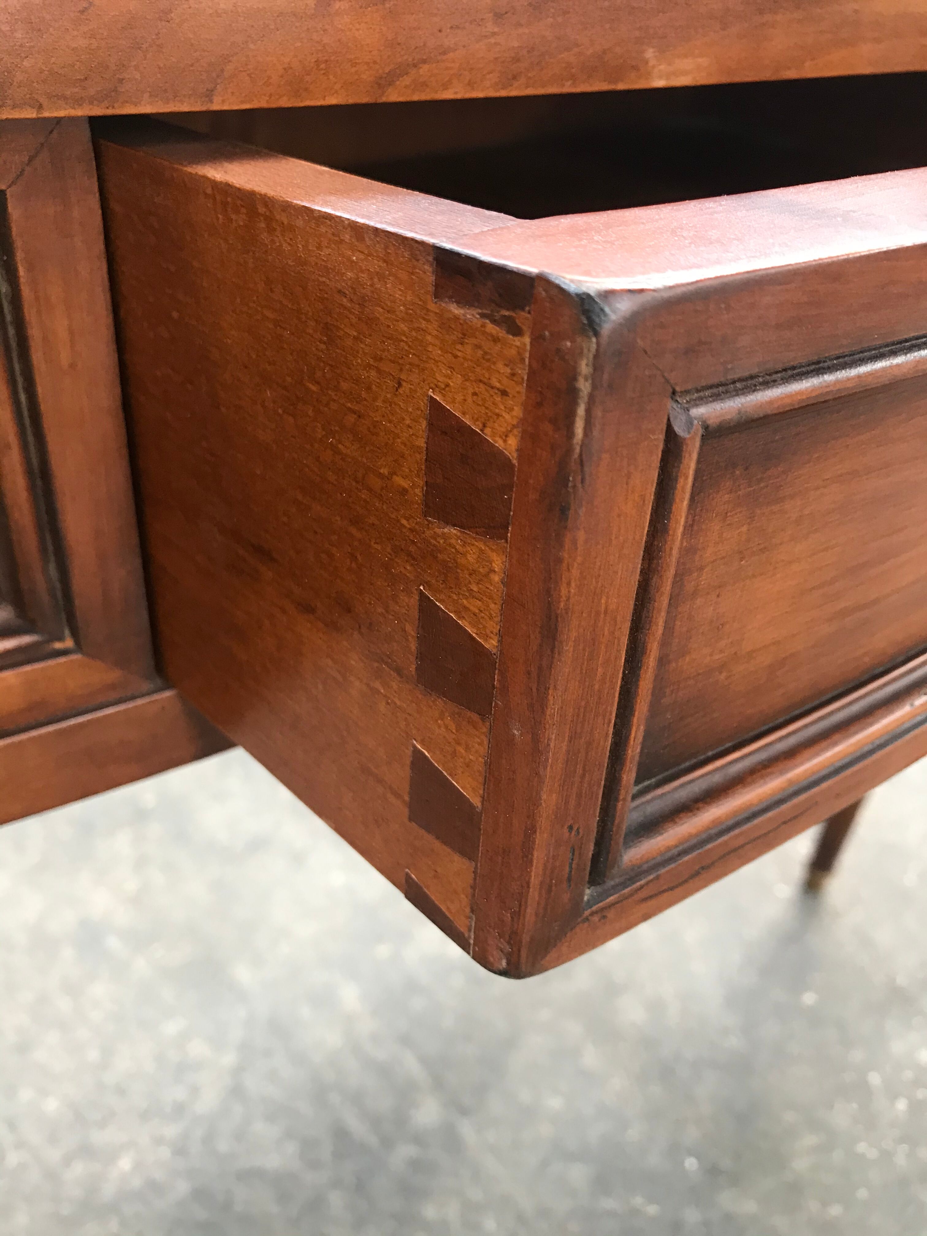 Louis XVI dining table and 3-length console