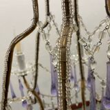 Crystal beaded murano glass chandelier 1960’s