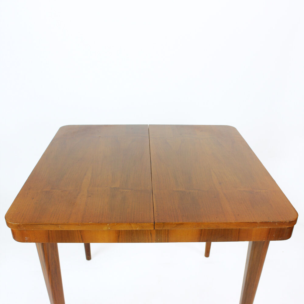 Table à manger extensible carrée par Cesky Nabytek, Tchécoslovaquie années 1960