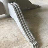 Old round dining table transformable central foot