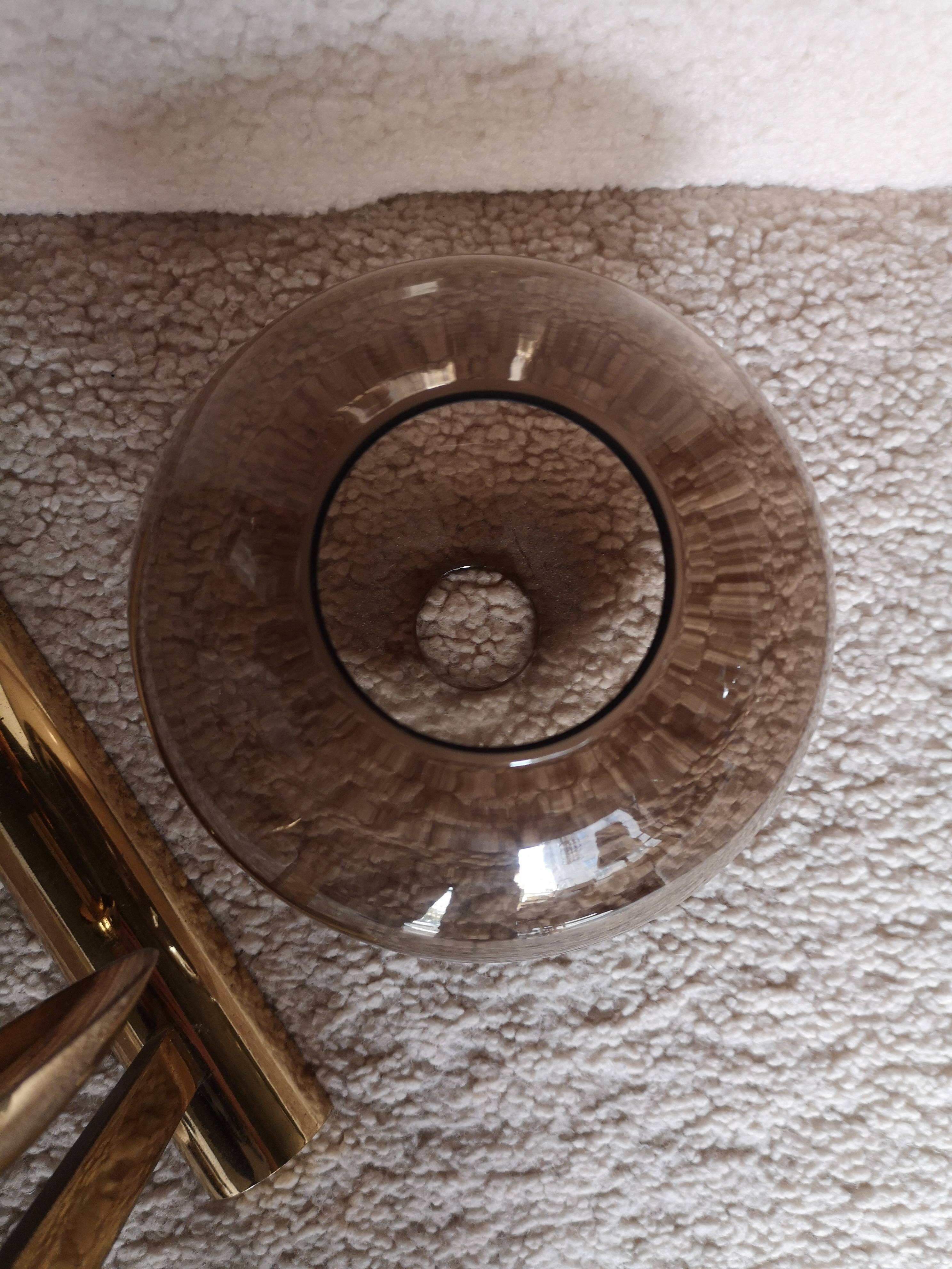 Sciolari smoked glass wall light 1970