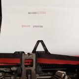 Remington portable typewriter from the 1930s and safe