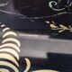 Large English tray painted with flowers and fruits.