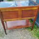 Bedside console old marble top Louis XVI style