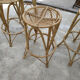 4 vintage rattan stools