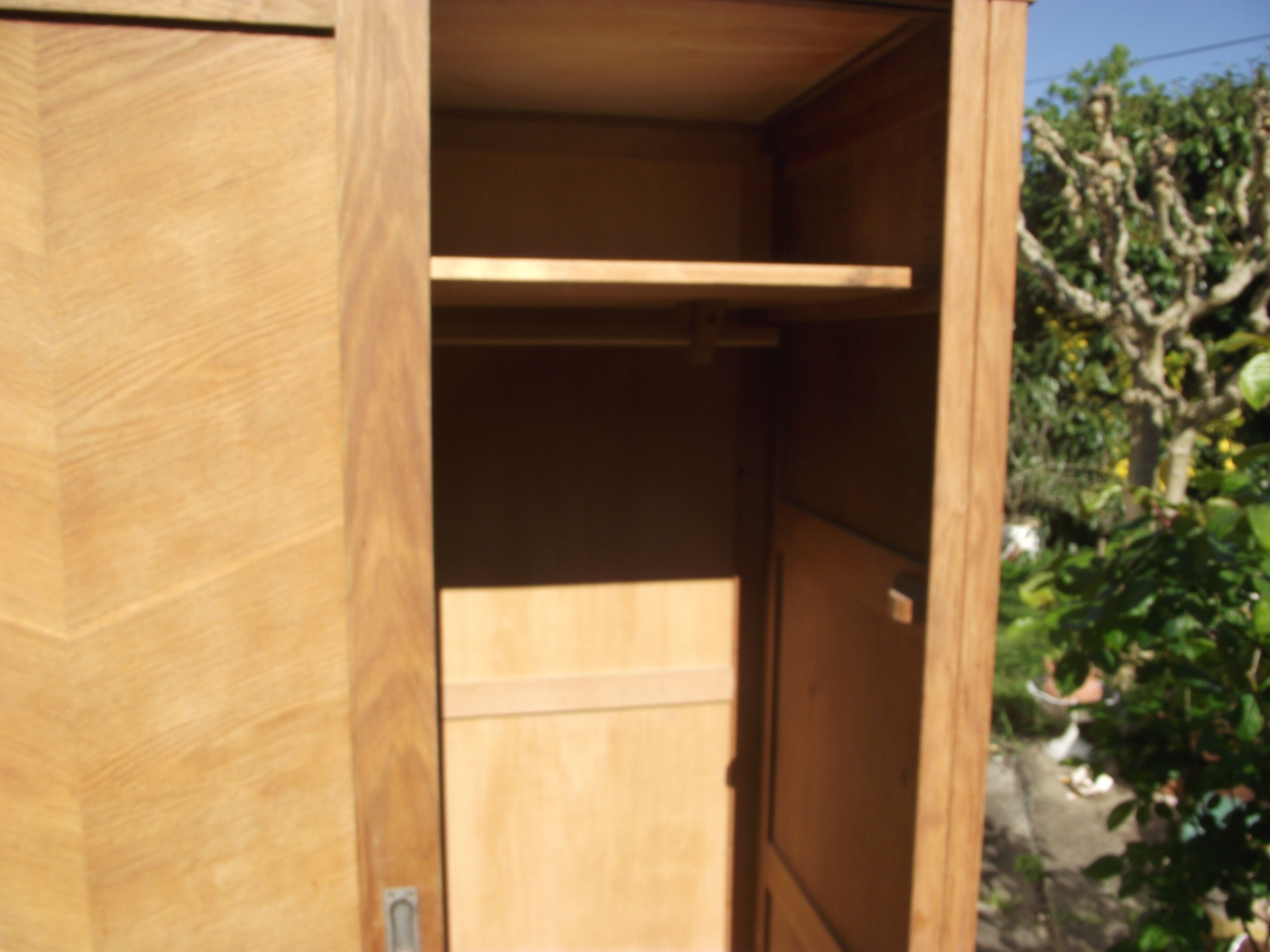 1950s oak dressing closet