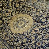 Tapis persan naïn laine & soie circa 1980