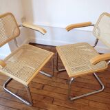 Pair of cesca B64 armchairs by Marcel Breuer