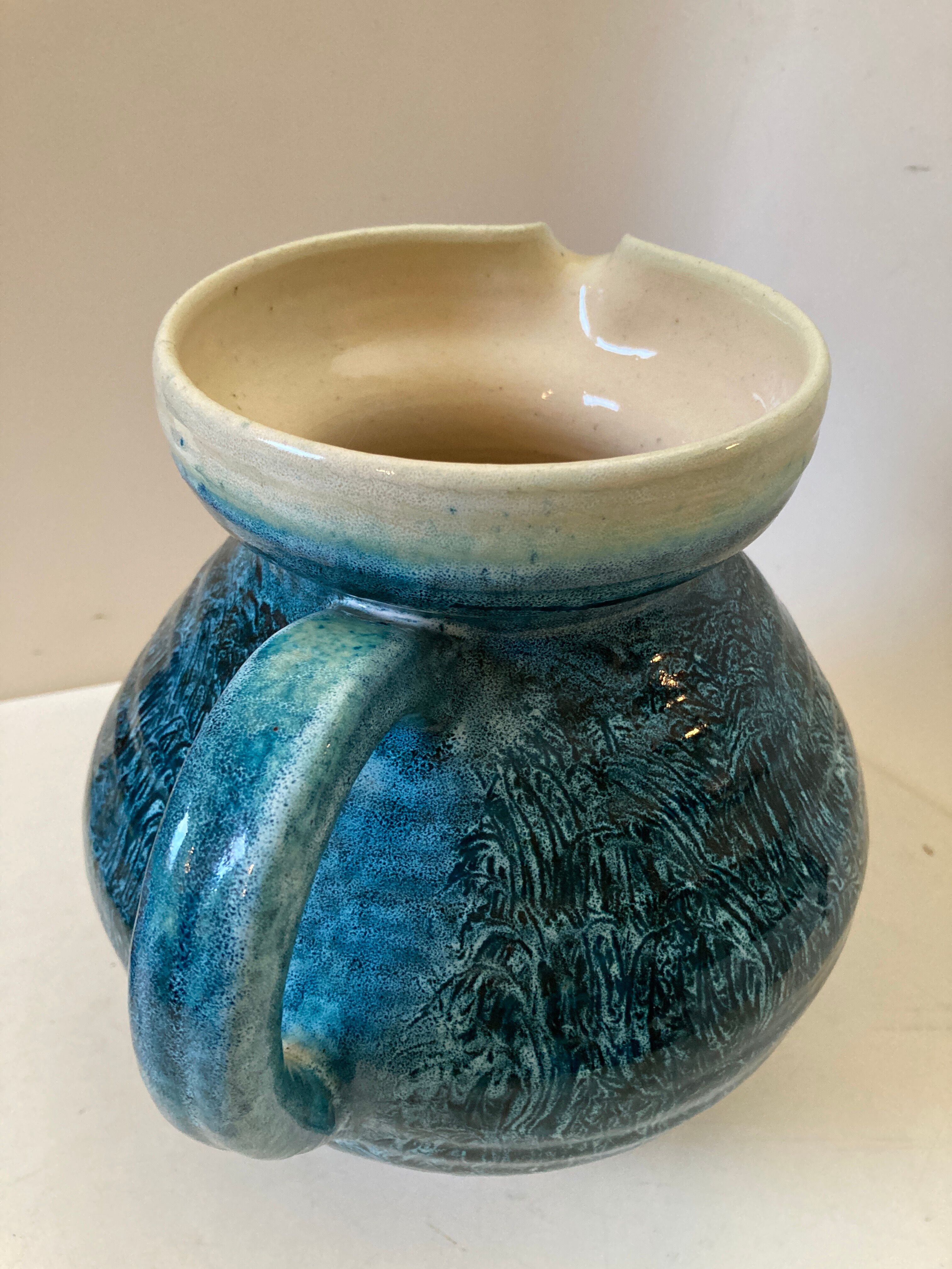 Vase pichet accolay - gallic blue