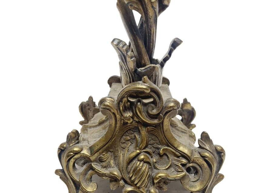 Rococo bronze bowl on stand, France, 1890s