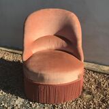 Pink velvet toad chair
