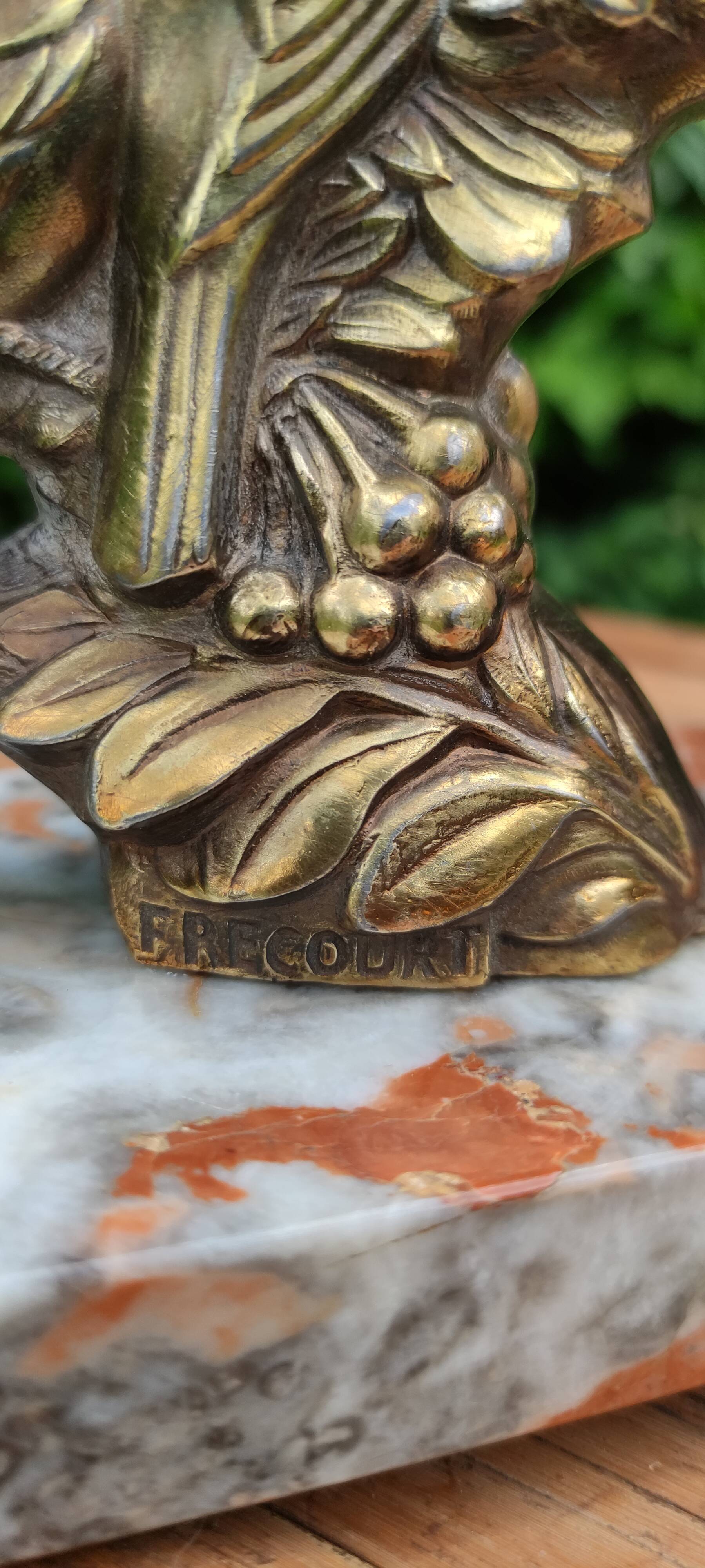 Globe and marble art deco lamp