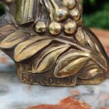 Globe and marble art deco lamp